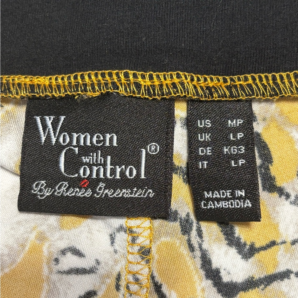 Women with Control Yellow and Black Animal Print gaucho pants Size Medium P - Picture 10 of 10
